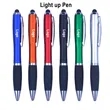 Light up Logo Ballpoint Stylus Advertising Pen | https://www.bestnamebadges.com