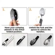 4-in-1Portable Stainless Camping Utensils Combo Set | https://www.bestnamebadges.com