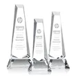 Rustern Obelisk Award on Base - Clear | https://www.bestnamebadges.com