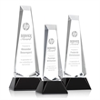 Rustern Obelisk Award on Base - Black | https://www.bestnamebadges.com