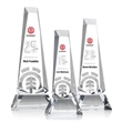 Rustern Obelisk VividPrint™ Award on Base - Clear | https://www.bestnamebadges.com