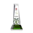 Rustern Obelisk VividPrint™ Award on Base - Green | https://www.bestnamebadges.com