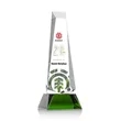Rustern Obelisk VividPrint™ Award on Base - Green | https://www.bestnamebadges.com