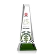 Rustern Obelisk VividPrint™ Award on Base - Green | https://www.bestnamebadges.com