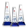 Rustern Obelisk VividPrint™ Award on Base - Blue | https://www.bestnamebadges.com