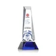 Rustern Obelisk VividPrint™ Award on Base - Blue | https://www.bestnamebadges.com