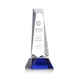 Rustern Obelisk Award on Base - Blue | https://www.bestnamebadges.com