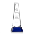 Rustern Obelisk Award on Base - Blue | https://www.bestnamebadges.com
