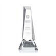 Rustern Obelisk Award on Base - Clear | https://www.bestnamebadges.com