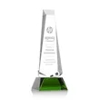 Rustern Obelisk Award on Base - Green | https://www.bestnamebadges.com