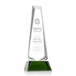 Rustern Obelisk Award on Base - Green | https://www.bestnamebadges.com
