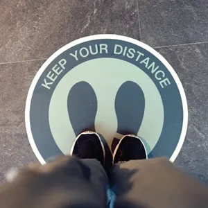 Indoor Floor Decals-BU | https://www.bestnamebadges.com