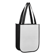 Small Laminated Non Woven Gift Bag With Curved Bottom | https://www.bestnamebadges.com