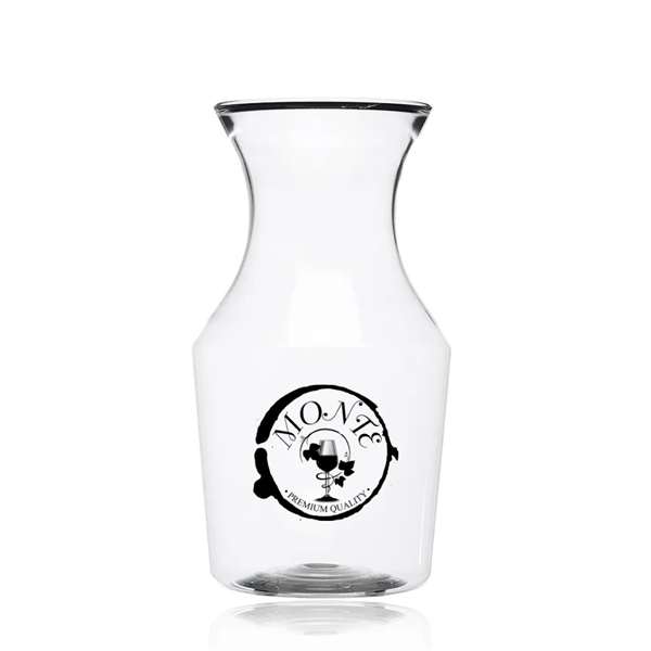 Reserv 12 oz. Plastic Disposable Wine Carafe with Lid