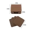 Classic Luxury Executive Desk Leatherette Square Coaster Set | https://www.bestnamebadges.com