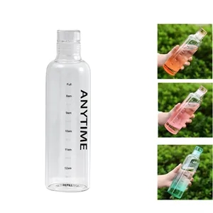 Transparent Glass Bottles Carafes  With Caps And Lid Design