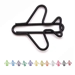 Cute Metal Airplane Bookmark Paperclips Office Accessories