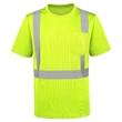 Men's Class 2 Hi-Vis Reflective Safety T-Shirt with Pocket | https://www.bestnamebadges.com
