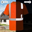 Men's Class 2 Hi-Vis Reflective Safety T-Shirt with Pocket | https://www.bestnamebadges.com