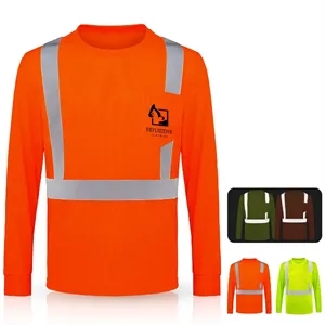 Class 2 Hi Vis Long Sleeve Safety T Shirt With Pocket