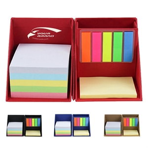 Colorful Foldable Sticky Notes Memo Box with Holder
