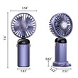 USB Rechargeable with LED Display Portable Handheld Fan | https://www.bestnamebadges.com