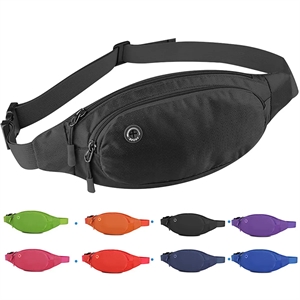 Large Crossbody Fanny Pack with 3-Zipper Pockets | https://www.bestnamebadges.com