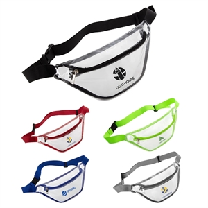 Custom Clear Fanny Pack With Zipper Pocket