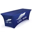 Custom 6ft Stretch Table Cover - Thicker Version | https://www.bestnamebadges.com