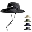 String Brim Sun Protection Outdoor Camping Summer Bucket Hat | https://www.bestnamebadges.com