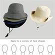 String Brim Sun Protection Outdoor Camping Summer Bucket Hat | https://www.bestnamebadges.com
