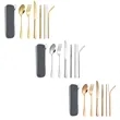 6-Piece Stainless Steel Outdoor Camping Cutlery Set Flatware | https://www.bestnamebadges.com