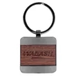 Bolton Square Wood Key Chain | https://www.bestnamebadges.com