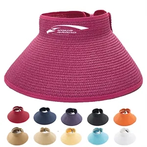 Women's Foldable Wide Brim Roll Up Summer Sun Visor Hat
