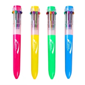 10-in-1 Multicolor Retractable Ballpoint Pen
