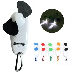 Cute Portable Mini Fan with Light & Carabiner
