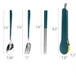 Portable Travel Dinnerware Set with Spoon Fork Chopsticks | https://www.bestnamebadges.com