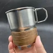 Outdoor Camping Portable Foldable Handle Cup With Straw Lid | https://www.bestnamebadges.com