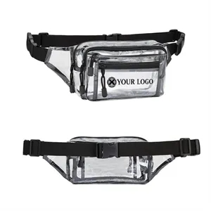 50 MOQ Adjustable Security Waterproof Clear Waist Bag