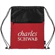 rPET Heather Draw String Bag with Front Zipper Pocket | https://www.bestnamebadges.com