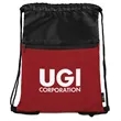 rPET Heather Draw String Bag with Front Zipper Pocket | https://www.bestnamebadges.com