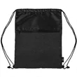 rPET Heather Draw String Bag with Front Zipper Pocket | https://www.bestnamebadges.com