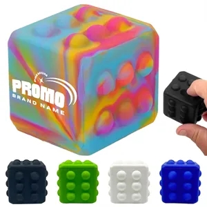 Tie Dye Custom Colors Decompression Push Bubble Cube Toy