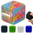 Tie Dye Custom Colors Decompression Push Bubble Cube Toy | https://www.bestnamebadges.com