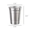 Stainless Steel Stackable Pint Drinking Cup | https://www.bestnamebadges.com