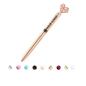 Heart Shaped Metal Rotating Ballpoint Pen