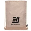 Taylor RPET Drawstring Backpack - Khaki | https://www.bestnamebadges.com