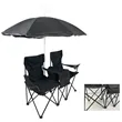 Portable Foldable Double Camping Parasol Lawn Chair | https://www.bestnamebadges.com