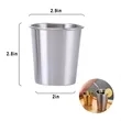 6OZ Mini Single Wall Stainless Steel Pint Cups | https://www.bestnamebadges.com