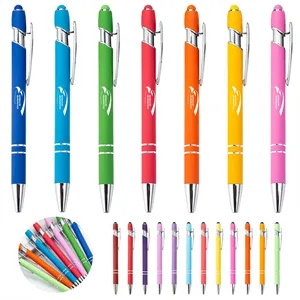 2-in-1 Retractable Capacitive Stylus Metal Tip Ballpoint Pen